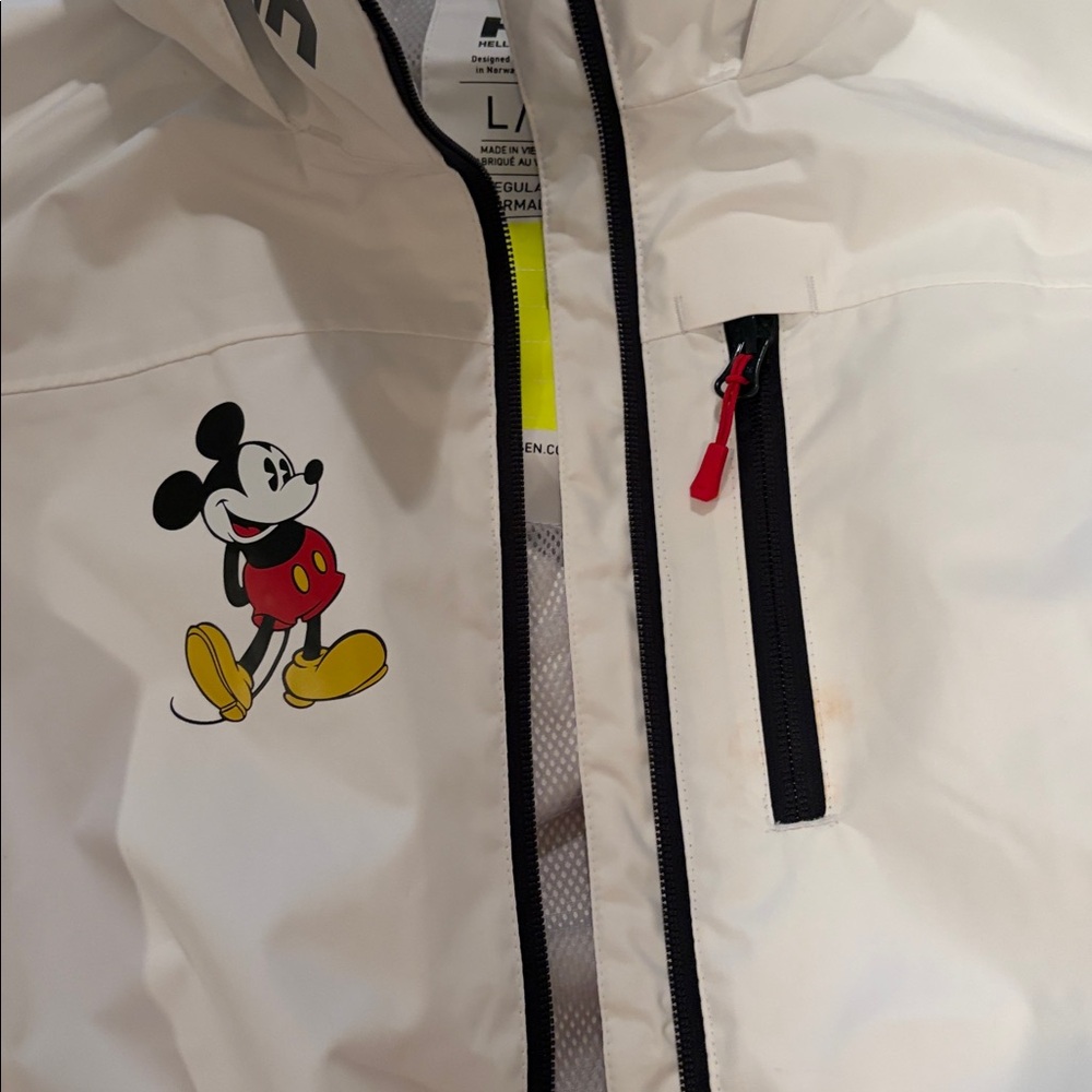 Helly Hansen Gray Jacket with Mesh Lining Mickey Mouse on front - Picture 2 of 5